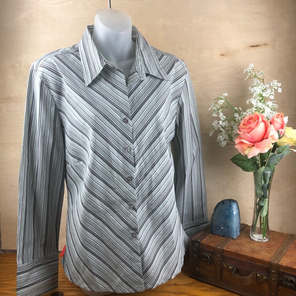 DCC Missy S Women’s  Shirt Gray Stripe